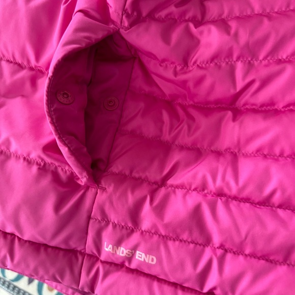 Lands’ End Down Puffer Vest Verbena 2X - Picture 5 of 7